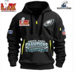 Philadelphia Eagles Super Bowl Champions LIX Quarter Zip Hoodie